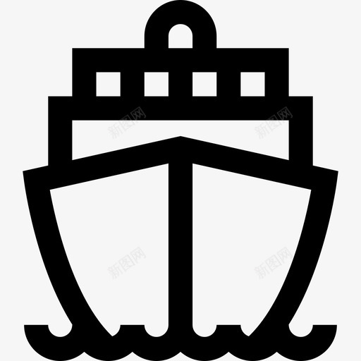 船探险和旅行套装直线型图标svg_新图网 https://ixintu.com 探险和旅行套装 直线型 船