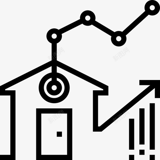 房地产统计分析线性图标svg_新图网 https://ixintu.com 房地产 线性 统计分析
