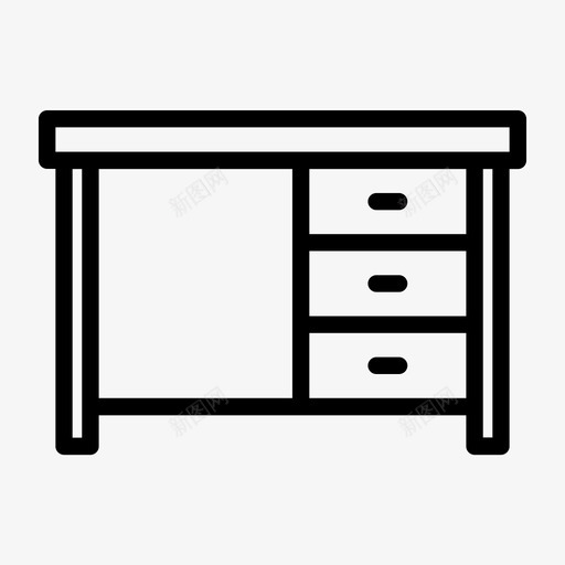 桌子装饰家具图标svg_新图网 https://ixintu.com 室内 家具 家居 桌子 装饰