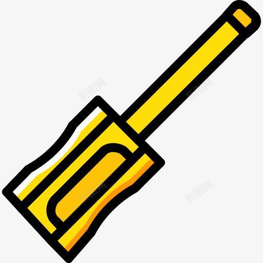 卷笔刀教育6黄色图标svg_新图网 https://ixintu.com 卷笔刀 教育6 黄色