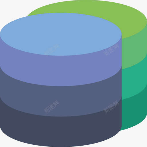 数据库基本集合平面图标svg_新图网 https://ixintu.com 基本集合 平面 数据库