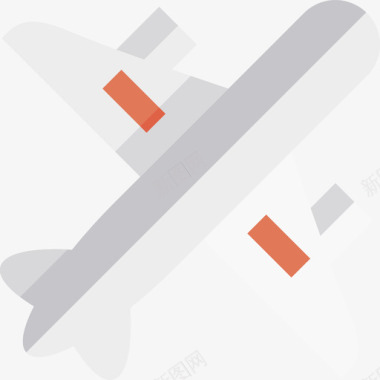 飞机冒险和旅行彩色扁平图标图标