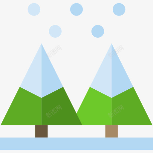 下雪景观设置平坦图标svg_新图网 https://ixintu.com 下雪 平坦 景观设置