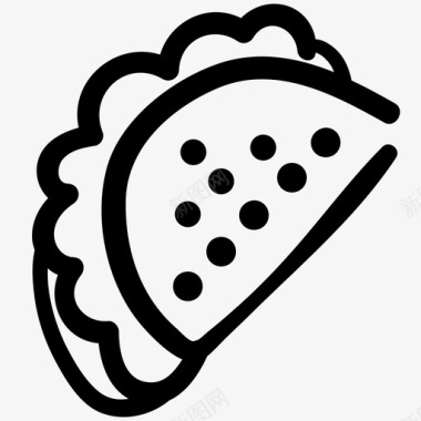 玉米卷食物三明治图标图标
