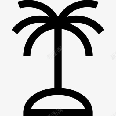 棕榈树树状收藏线状图标图标