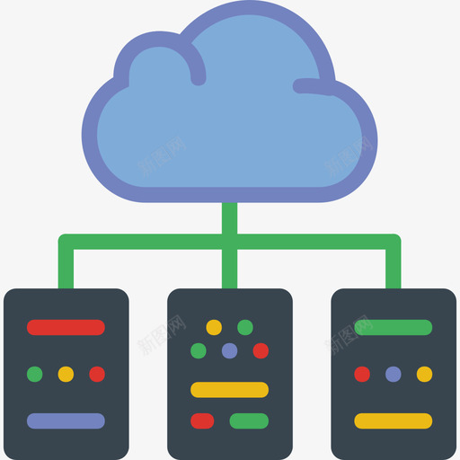 云计算搜索引擎优化和分析平面图标svg_新图网 https://ixintu.com 云计算 平面 搜索引擎优化和分析