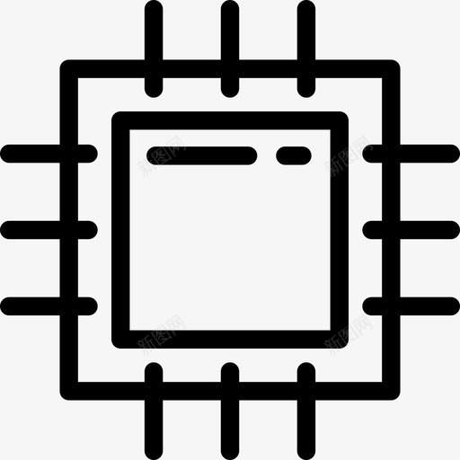 微型芯片电子4线性图标svg_新图网 https://ixintu.com 微型芯片 电子4 线性