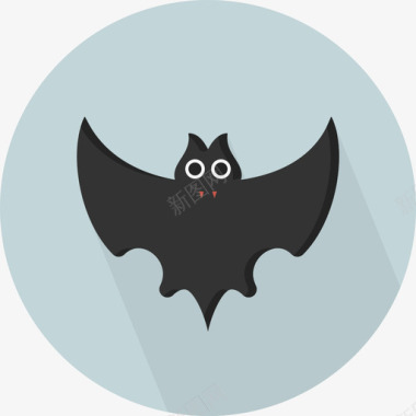 蝙蝠动物9扁平图标图标