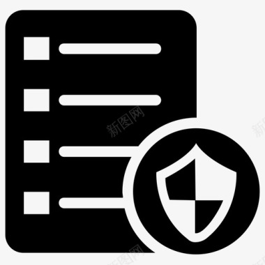 数据安全机密数据文档安全图标图标