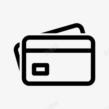 信用卡借记卡付款图标图标