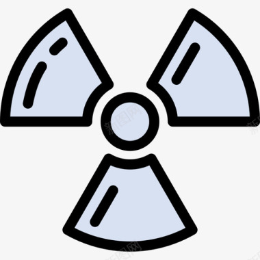 核科学研究元素线颜色图标图标