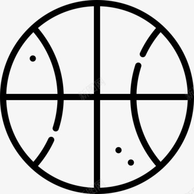 篮球高中背景直线型图标图标