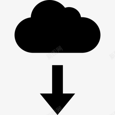 云计算导航字形线性图标图标