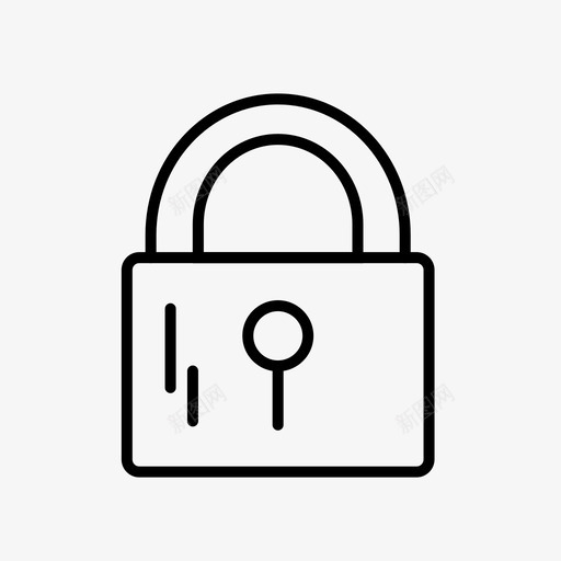 锁钥匙孔保险箱图标svg_新图网 https://ixintu.com 保安 保险箱 工具 钥匙孔 锁