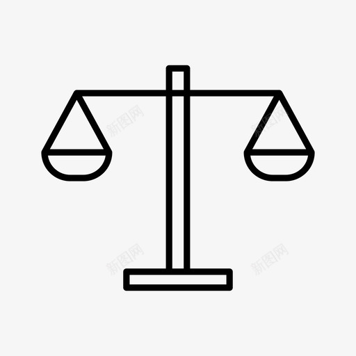 平衡公正比例图标svg_新图网 https://ixintu.com 公正 平衡 比例 通用图标线 重量