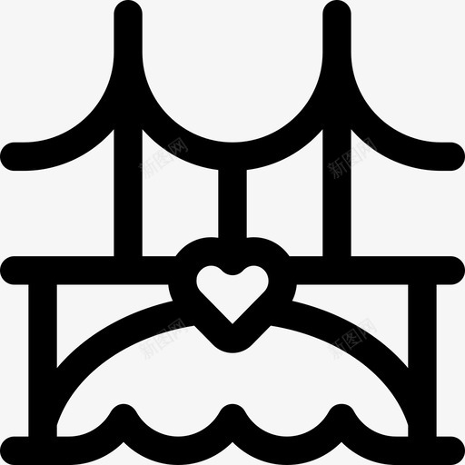 桥牌爱情浪漫系列直线型图标svg_新图网 https://ixintu.com 桥牌 爱情浪漫系列 直线型