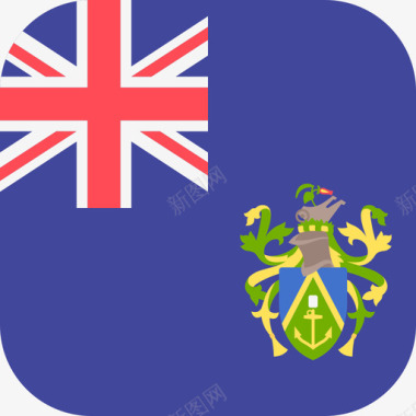 皮特凯恩群岛国际旗帜3圆形广场图标图标
