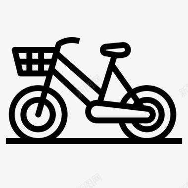 城市自行车自行车交通工具图标图标