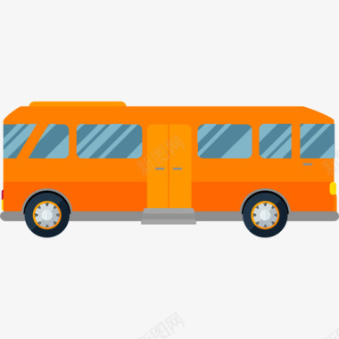 公共汽车交通3平图标图标