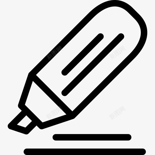 荧光笔图形工具线性图标svg_新图网 https://ixintu.com 图形工具 线性 荧光笔