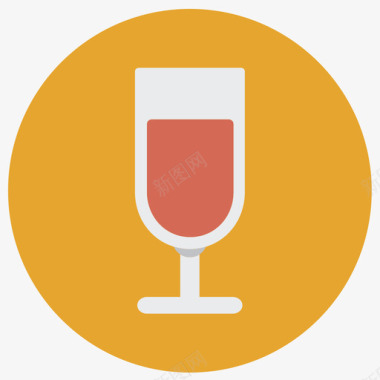葡萄酒食品线性食品套装图标图标