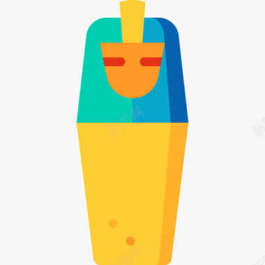 埋葬埃及和埃及人平坦图标图标