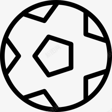 足球运动器材3直线型图标图标