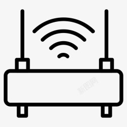 科技专线wifi通讯互联网图标高清图片