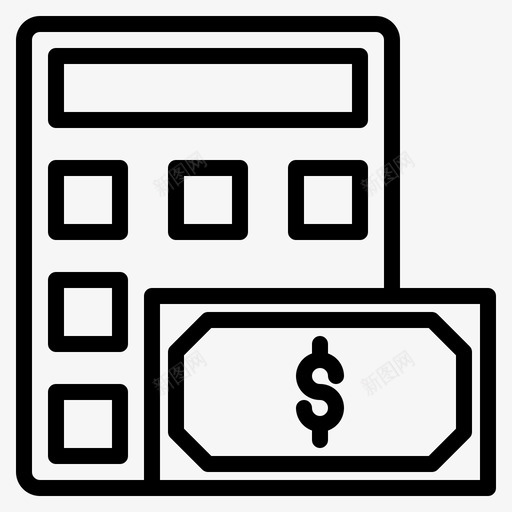 计算器货币美元金融数学图标svg_新图网 https://ixintu.com 数学 计算器货币美元 金融