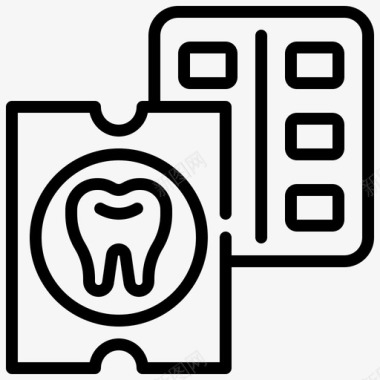 牙龈牙齿药物图标图标