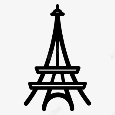 巴黎景点埃菲尔铁塔图标图标