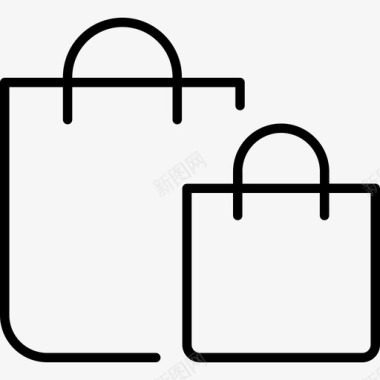购物袋商业搜索引擎优化2线性图标图标