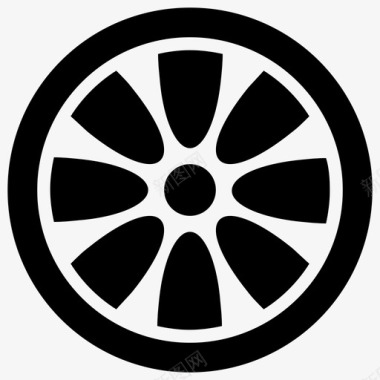 汽车零件汽车配件汽车轮毂盖图标图标