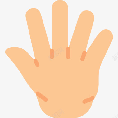 手手势6平直图标图标