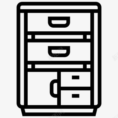 储藏柜装饰家具图标图标