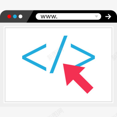 浏览器web开发平面图标图标