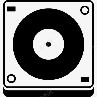 DJ音乐元素2填充图标图标