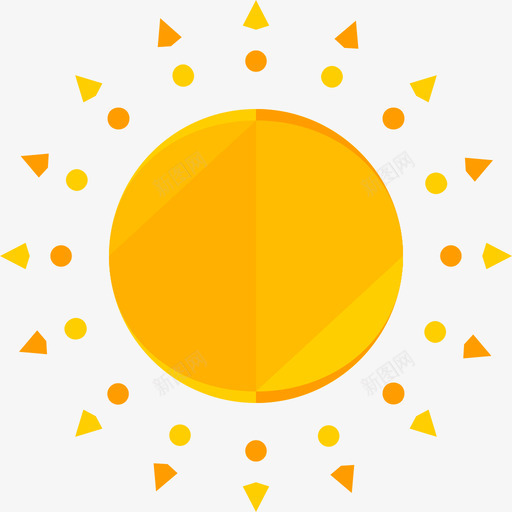 太阳9号天气平坦图标svg_新图网 https://ixintu.com 9号天气 太阳 平坦