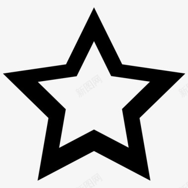 星星手绘轮廓图标图标