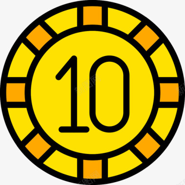 奇普赌场赌博2黄色图标图标