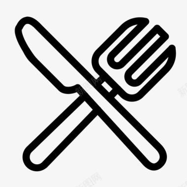 餐具晚餐叉子图标图标