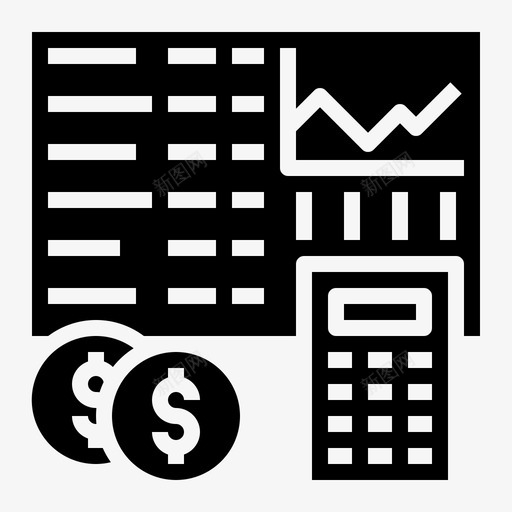 会计分析计算器图标svg_新图网 https://ixintu.com 会计 分析 利润 图表 计算器 财务扎实