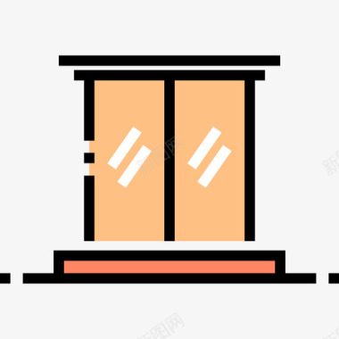 窗建筑构造4线颜色图标图标
