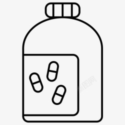 丸药蛋白质丸药物罐子图标高清图片