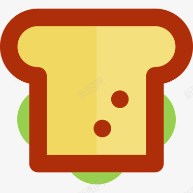 三明治烧烤元素平板图标图标