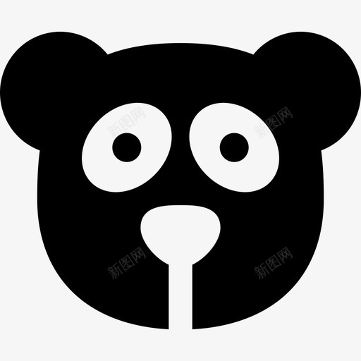 熊猫动物7填充图标svg_新图网 https://ixintu.com 动物7 填充 熊猫