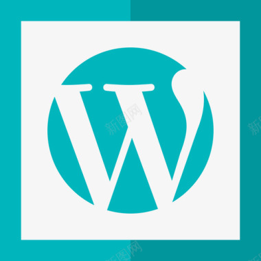Wordpress社交媒体徽标集扁平图标图标