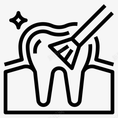 牙釉质牙科牙医图标图标