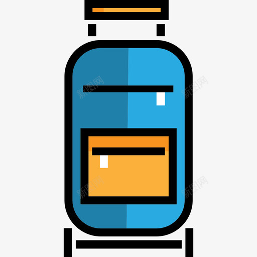 旅行箱夏季旅行线性颜色图标svg_新图网 https://ixintu.com 夏季旅行 旅行箱 线性颜色
