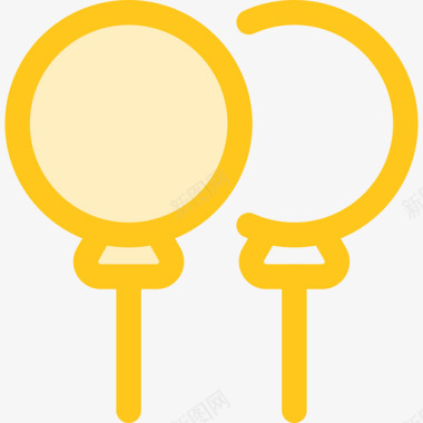 气球生日派对10黄色图标图标